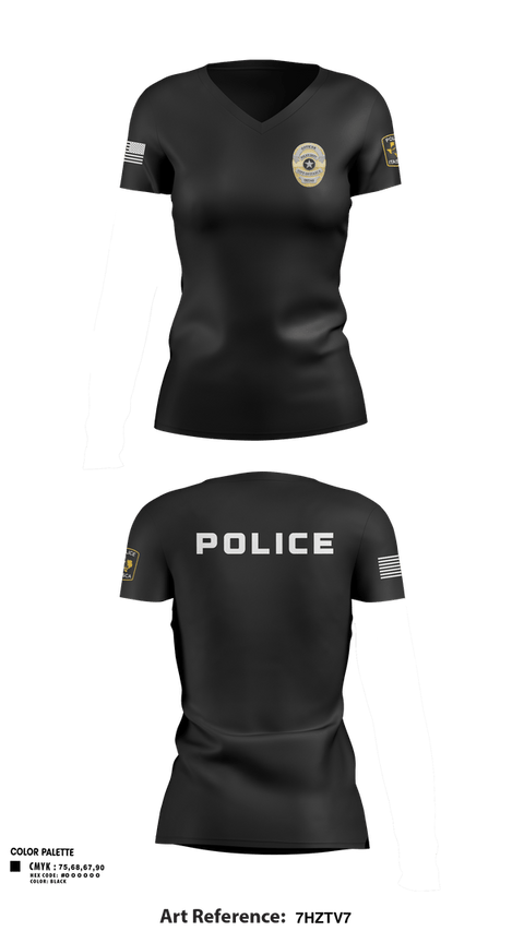 Womens Short Sleeve Vneck Shirt, Police, Police, Teamtime, Team time, sublimation, custom sports apparel, team uniforms, spirit wear, spiritwear, sports uniforms, custom shirts, team store, custom team store, fundraiser sports, apparel fundraiser