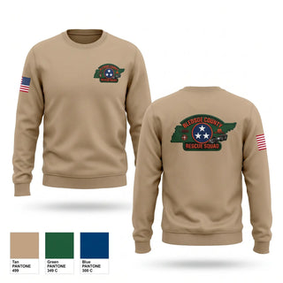 Crew Neck Sweatshirt, Bledsoe County Rescue Squad, Fire Department, Teamtime, Team time, sublimation, custom sports apparel, team uniforms, spirit wear, spiritwear, sports uniforms, custom shirts, team store, custom team store, fundraiser sports, apparel fundraiser