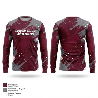 Long Sleeve Performance Shirt, George Wythe Maroons, Men's Basketball, Teamtime, Team time, sublimation, custom sports apparel, team uniforms, spirit wear, spiritwear, sports uniforms, custom shirts, team store, custom team store, fundraiser sports, apparel fundraiser