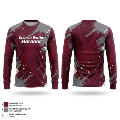 George Wythe Maroons 19838390 Long Sleeve Performance Shirt 1