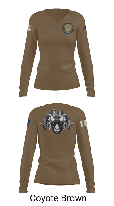 BLACKSHEEP 58862333 Women's Long Sleeve V-neck Shirt - 17