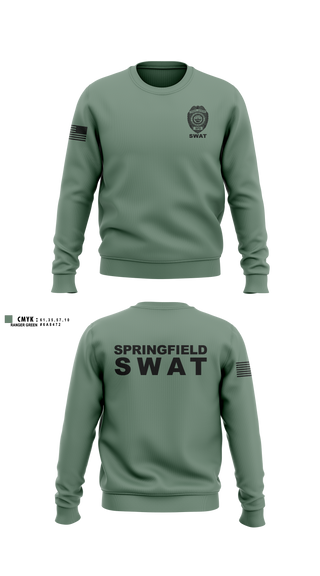 Crew Neck Sweatshirt, Springfield Ohio SWAT, Police, Teamtime, Team time, sublimation, custom sports apparel, team uniforms, spirit wear, spiritwear, sports uniforms, custom shirts, team store, custom team store, fundraiser sports, apparel fundraiser