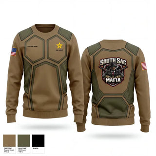 Crew Neck Sweatshirt, SAC SOUTH, Army, Teamtime, Team time, sublimation, custom sports apparel, team uniforms, spirit wear, spiritwear, sports uniforms, custom shirts, team store, custom team store, fundraiser sports, apparel fundraiser