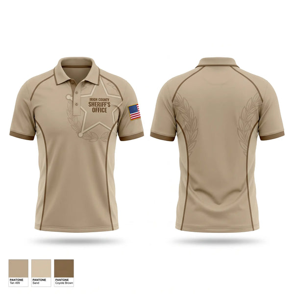 Short Sleeve Performance Polo, Irion County Sheriff's Office, Police, Teamtime, Team time, sublimation, custom sports apparel, team uniforms, spirit wear, spiritwear, sports uniforms, custom shirts, team store, custom team store, fundraiser sports, apparel fundraiser