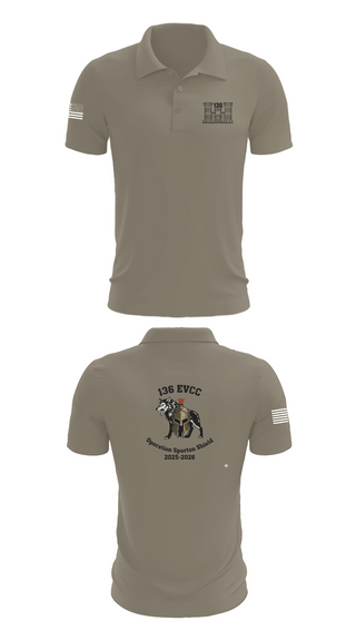 Short Sleeve Performance Polo, 136 EVCC, Army, Teamtime, Team time, sublimation, custom sports apparel, team uniforms, spirit wear, spiritwear, sports uniforms, custom shirts, team store, custom team store, fundraiser sports, apparel fundraiser