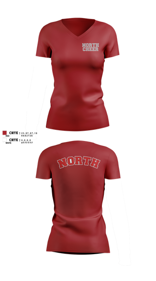 Womens Short Sleeve Vneck Shirt, North Attleborough High School Cheer, Cheer, Teamtime, Team time, sublimation, custom sports apparel, team uniforms, spirit wear, spiritwear, sports uniforms, custom shirts, team store, custom team store, fundraiser sports, apparel fundraiser