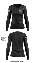 C Co 1-210th Crusaders Women's Long Sleeve V-neck Shirt - 1
