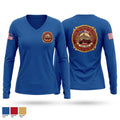 Colmar Vol. Fire Co. Historical Society Women's Long Sleeve V-neck Shirt - 1