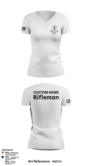 Womens Short Sleeve Vneck Shirt, Pershing Rifles, Army, Teamtime, Team time, sublimation, custom sports apparel, team uniforms, spirit wear, spiritwear, sports uniforms, custom shirts, team store, custom team store, fundraiser sports, apparel fundraiser