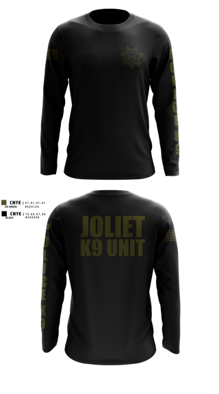 Long Sleeve Performance Shirt, Joliet Police K-9 Unit, Police, Teamtime, Team time, sublimation, custom sports apparel, team uniforms, spirit wear, spiritwear, sports uniforms, custom shirts, team store, custom team store, fundraiser sports, apparel fundraiser