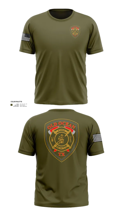 Old Ocean Fire Department 67475417 Short Sleeve Performance Shirt - 31