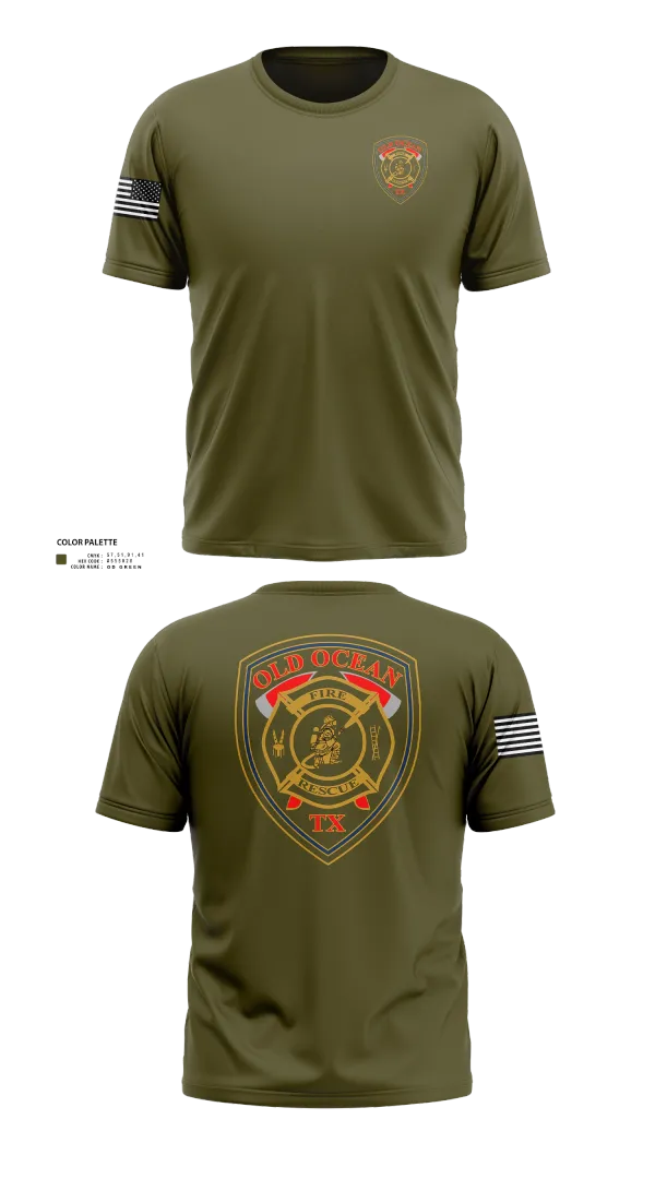 Old Ocean Fire Department 67475417 Old School Cotton Feel Shirt - 31