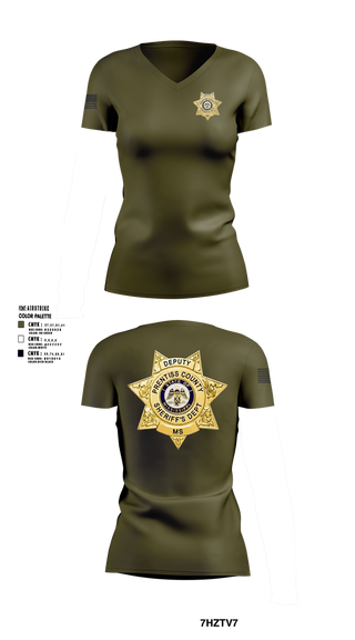 Womens Short Sleeve Vneck Shirt, Prentiss county sheriff department, Police, Teamtime, Team time, sublimation, custom sports apparel, team uniforms, spirit wear, spiritwear, sports uniforms, custom shirts, team store, custom team store, fundraiser sports, apparel fundraiser