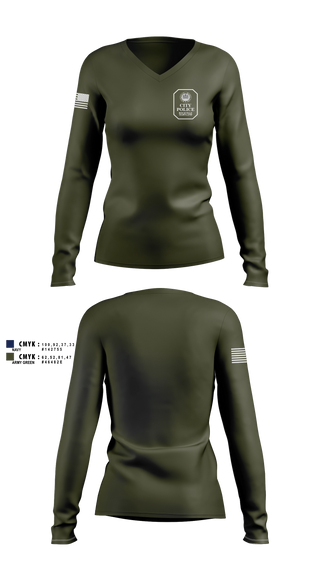 Womens Long Sleeve Vneck Shirt, Rockville City Police, Police, Teamtime, Team time, sublimation, custom sports apparel, team uniforms, spirit wear, spiritwear, sports uniforms, custom shirts, team store, custom team store, fundraiser sports, apparel fundraiser