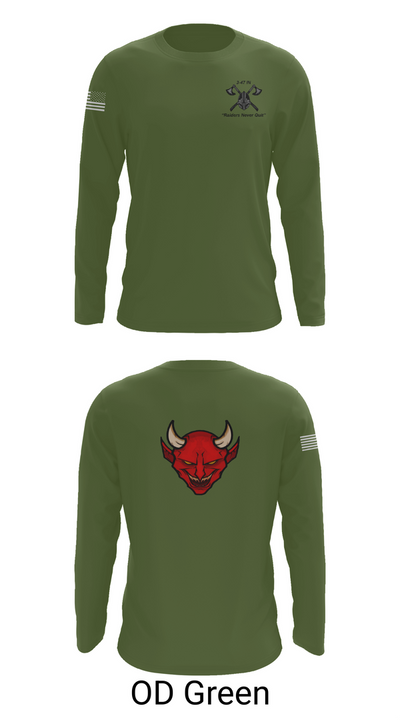 D Co 3-47 75831418 Long Sleeve Performance Shirt 46