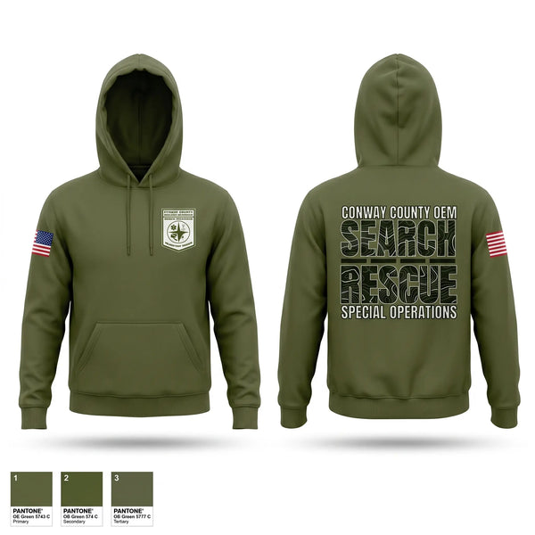 Hoodie, Conway County OEM Rescue, EMS/EMT, Teamtime, Team time, sublimation, custom sports apparel, team uniforms, spirit wear, spiritwear, sports uniforms, custom shirts, team store, custom team store, fundraiser sports, apparel fundraiser