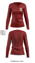 441 medical company ground ambulance 37316787 Women's Long Sleeve V-neck Shirt - 1
