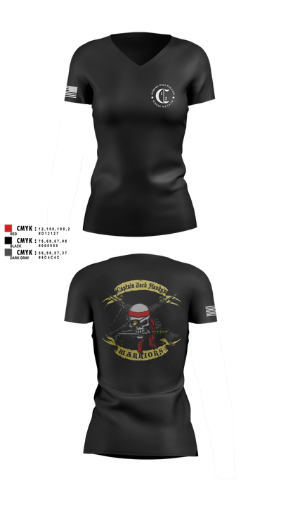 1st Battalion 2nd Marines Charlie Co Veteran 59013691 Women's Short Sleeve V-neck Shirt - 5