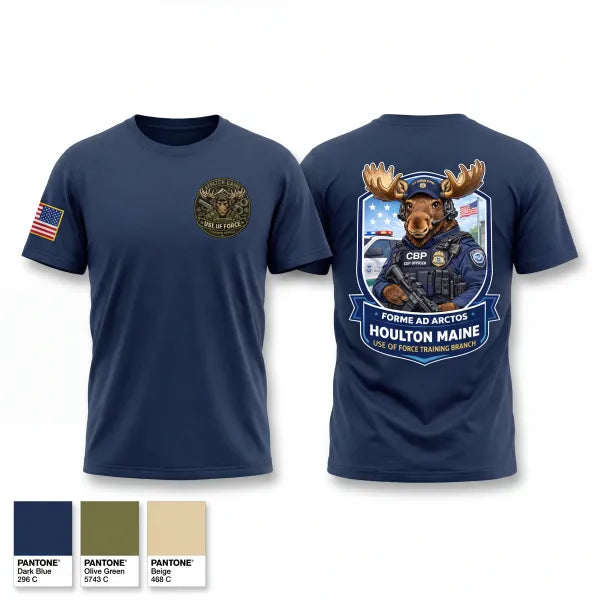 CBP Houlton Maine Use Of Force Training Branch 42953549 Old School Cotton Feel Shirt - 1