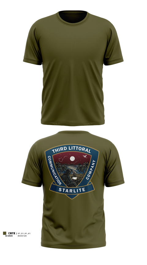 Old School Cotton Feel Shirt, 3d MLR, Communication Company, Marines, Teamtime, Team time, sublimation, custom sports apparel, team uniforms, spirit wear, spiritwear, sports uniforms, custom shirts, team store, custom team store, fundraiser sports, apparel fundraiser
