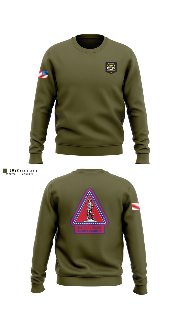 Crew Neck Sweatshirt, Missouri Army National Guard Recruiting and Retention Battalion, National Guard, Teamtime, Team time, sublimation, custom sports apparel, team uniforms, spirit wear, spiritwear, sports uniforms, custom shirts, team store, custom team store, fundraiser sports, apparel fundraiser