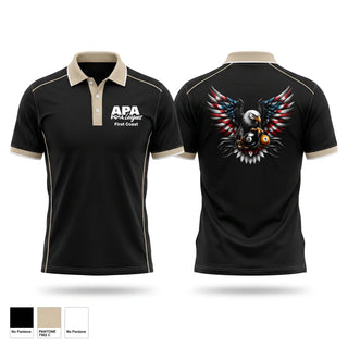 Short Sleeve Performance Polo, First Coast APA, Golf, Teamtime, Team time, sublimation, custom sports apparel, team uniforms, spirit wear, spiritwear, sports uniforms, custom shirts, team store, custom team store, fundraiser sports, apparel fundraiser