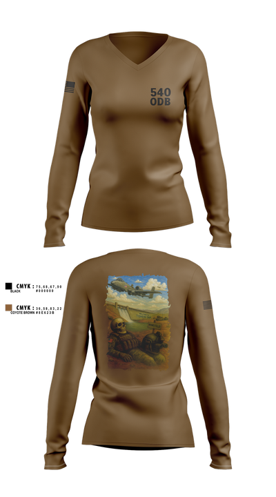 ODB SYRIA 35627311 Women's Long Sleeve V-neck Shirt - 2