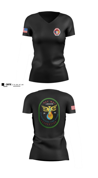 Womens Short Sleeve Vneck Shirt, Haz Mat 2 Environmental Fire Rescue Company, Fire Department, Teamtime, Team time, sublimation, custom sports apparel, team uniforms, spirit wear, spiritwear, sports uniforms, custom shirts, team store, custom team store, fundraiser sports, apparel fundraiser