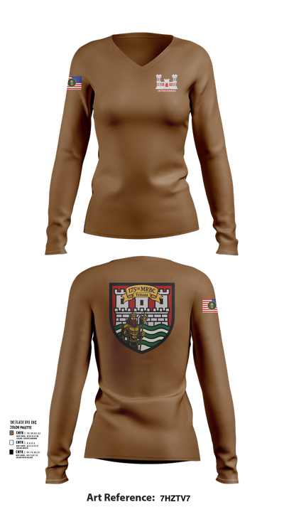 175th MRBC 2368764 Women's Long Sleeve V-neck Shirt - 1