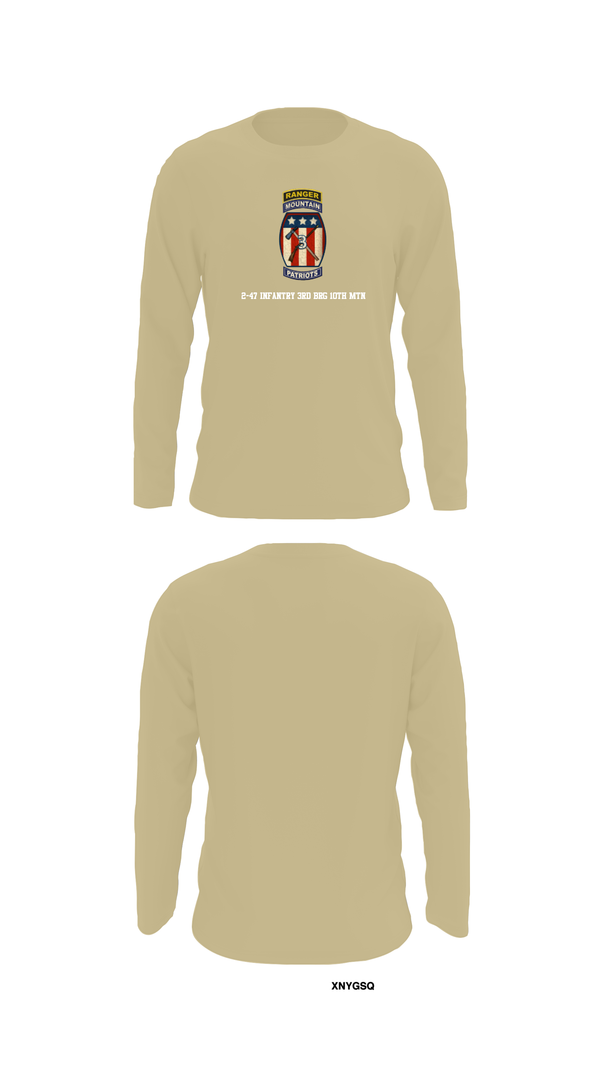 Long Sleeve Performance Shirt, 2-47 infantry 3rd BRG 10th MTN, Army, Teamtime, Team time, sublimation, custom sports apparel, team uniforms, spirit wear, spiritwear, sports uniforms, custom shirts, team store, custom team store, fundraiser sports, apparel fundraiser