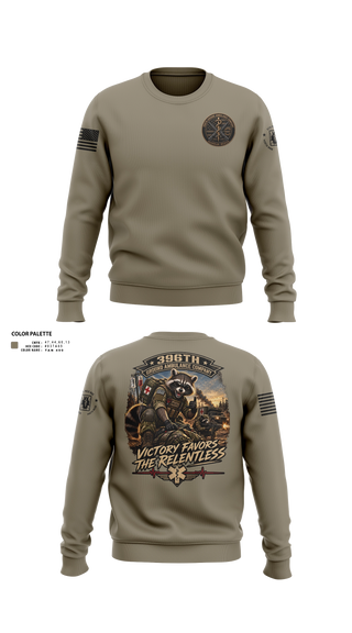 Crew Neck Sweatshirt, 396th MCGA, Army, Teamtime, Team time, sublimation, custom sports apparel, team uniforms, spirit wear, spiritwear, sports uniforms, custom shirts, team store, custom team store, fundraiser sports, apparel fundraiser