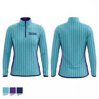 Quarter Zip Jacket, Sirens, Softball, Teamtime, Team time, sublimation, custom sports apparel, team uniforms, spirit wear, spiritwear, sports uniforms, custom shirts, team store, custom team store, fundraiser sports, apparel fundraiser