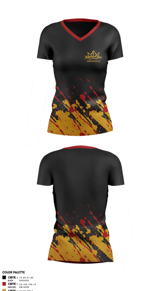 Womens Short Sleeve Vneck Shirt, Alpha One Immortals, Softball, Teamtime, Team time, sublimation, custom sports apparel, team uniforms, spirit wear, spiritwear, sports uniforms, custom shirts, team store, custom team store, fundraiser sports, apparel fundraiser