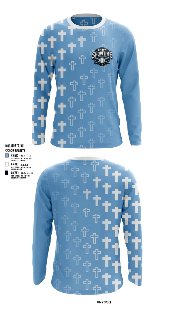 Long Sleeve Performance Shirt, Indy Showtime, Baseball, Teamtime, Team time, sublimation, custom sports apparel, team uniforms, spirit wear, spiritwear, sports uniforms, custom shirts, team store, custom team store, fundraiser sports, apparel fundraiser