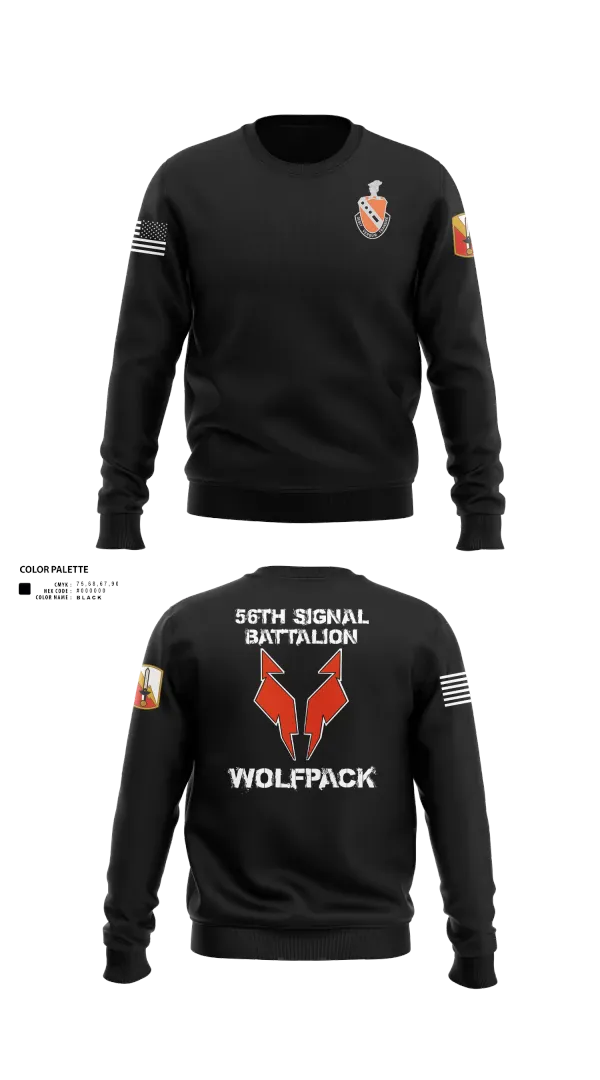 Crew Neck Sweatshirt, 56th Signal Battalion, Army, Teamtime, Team time, sublimation, custom sports apparel, team uniforms, spirit wear, spiritwear, sports uniforms, custom shirts, team store, custom team store, fundraiser sports, apparel fundraiser