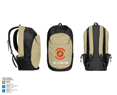 Gear Bag, Det ‘A’ 2nd FSSG, , Teamtime, Team time, sublimation, custom sports apparel, team uniforms, spirit wear, spiritwear, sports uniforms, custom shirts, team store, custom team store, fundraiser sports, apparel fundraiser