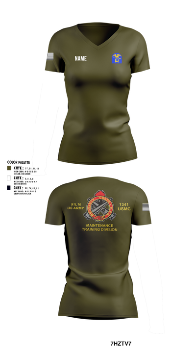D CO 37279628 Women's Short Sleeve V-neck Shirt - 110