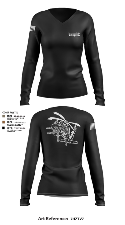 B Co. 2-147 87495418 Women's Long Sleeve V-neck Shirt - 7