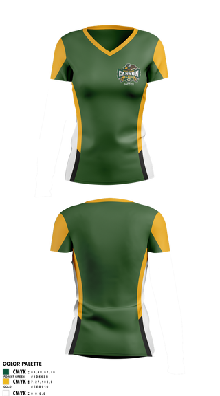 Womens Short Sleeve Vneck Shirt, Canyon High School Girls Soccer, Women's Soccer, Teamtime, Team time, sublimation, custom sports apparel, team uniforms, spirit wear, spiritwear, sports uniforms, custom shirts, team store, custom team store, fundraiser sports, apparel fundraiser