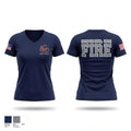 Amelia County Fire and Ems Women's Short Sleeve V-neck Shirt - 1