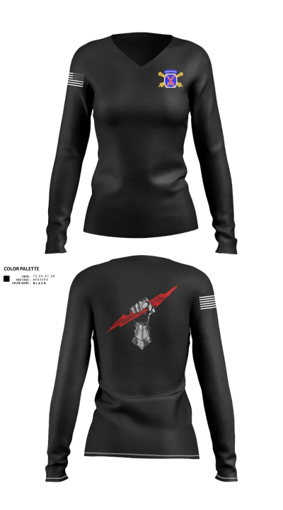 10mtn FIST 76072588 Women's Long Sleeve V-neck Shirt - 150