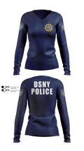DSNY Police Women's Long Sleeve V-neck Shirt - 36