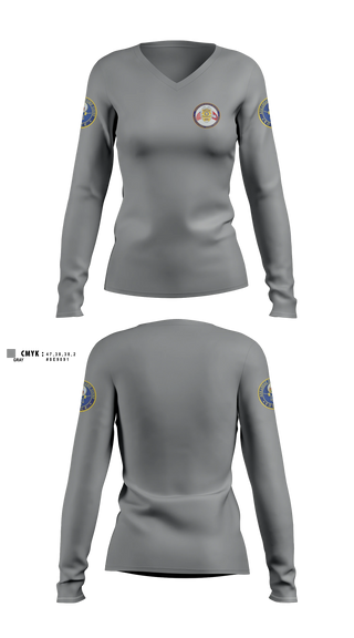 Womens Long Sleeve Vneck Shirt, Arkansas Supreme Court Police, Police, Teamtime, Team time, sublimation, custom sports apparel, team uniforms, spirit wear, spiritwear, sports uniforms, custom shirts, team store, custom team store, fundraiser sports, apparel fundraiser