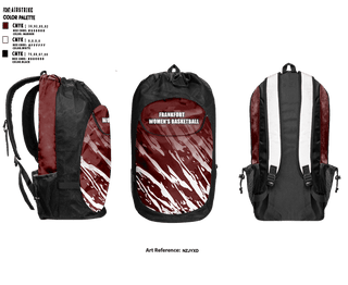 Gear Bag, Frankfort, Women's Basketball, Teamtime, Team time, sublimation, custom sports apparel, team uniforms, spirit wear, spiritwear, sports uniforms, custom shirts, team store, custom team store, fundraiser sports, apparel fundraiser