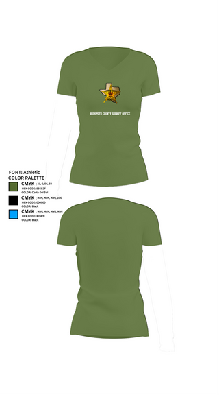 Womens Short Sleeve Vneck Shirt, Hudspeth county sheriff office, , Teamtime, Team time, sublimation, custom sports apparel, team uniforms, spirit wear, spiritwear, sports uniforms, custom shirts, team store, custom team store, fundraiser sports, apparel fundraiser