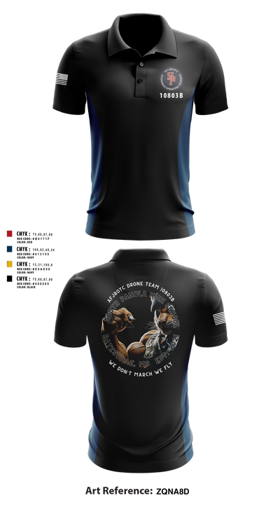 AFJROTC MS-081 DRONE TEAM 88778530 Short Sleeve Performance Polo - 212