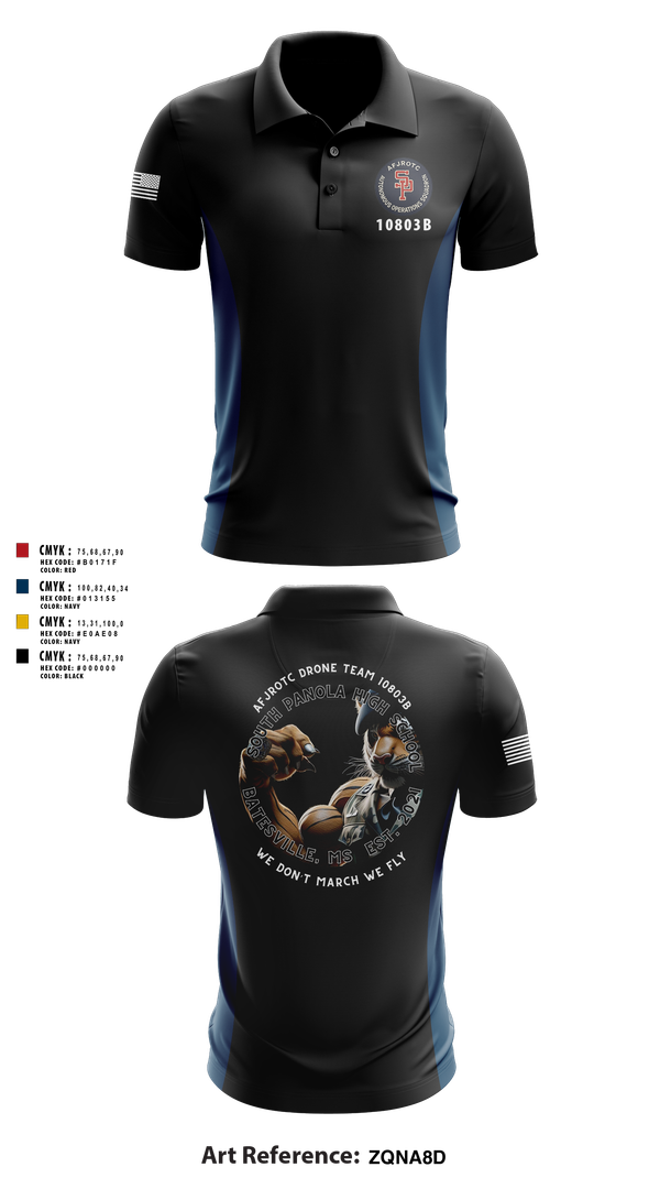 Short Sleeve Performance Polo, AFJROTC MS-081 DRONE TEAM, , Teamtime, Team time, sublimation, custom sports apparel, team uniforms, spirit wear, spiritwear, sports uniforms, custom shirts, team store, custom team store, fundraiser sports, apparel fundraiser