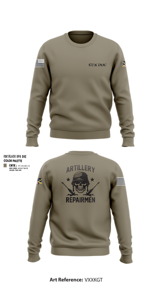 Crew Neck Sweatshirt, ARMT 1-320th Field Artillery, Army, Teamtime, Team time, sublimation, custom sports apparel, team uniforms, spirit wear, spiritwear, sports uniforms, custom shirts, team store, custom team store, fundraiser sports, apparel fundraiser