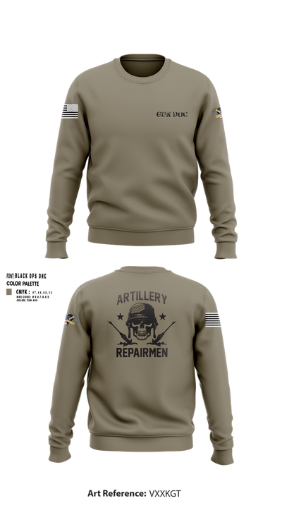 ARMT 1-320th Field Artillery 75505758 Crew Neck Sweatshirt - 105