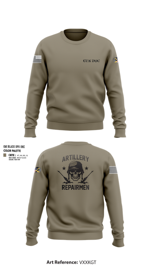 Crew Neck Sweatshirt, ARMT 1-320th Field Artillery, Army, Teamtime, Team time, sublimation, custom sports apparel, team uniforms, spirit wear, spiritwear, sports uniforms, custom shirts, team store, custom team store, fundraiser sports, apparel fundraiser